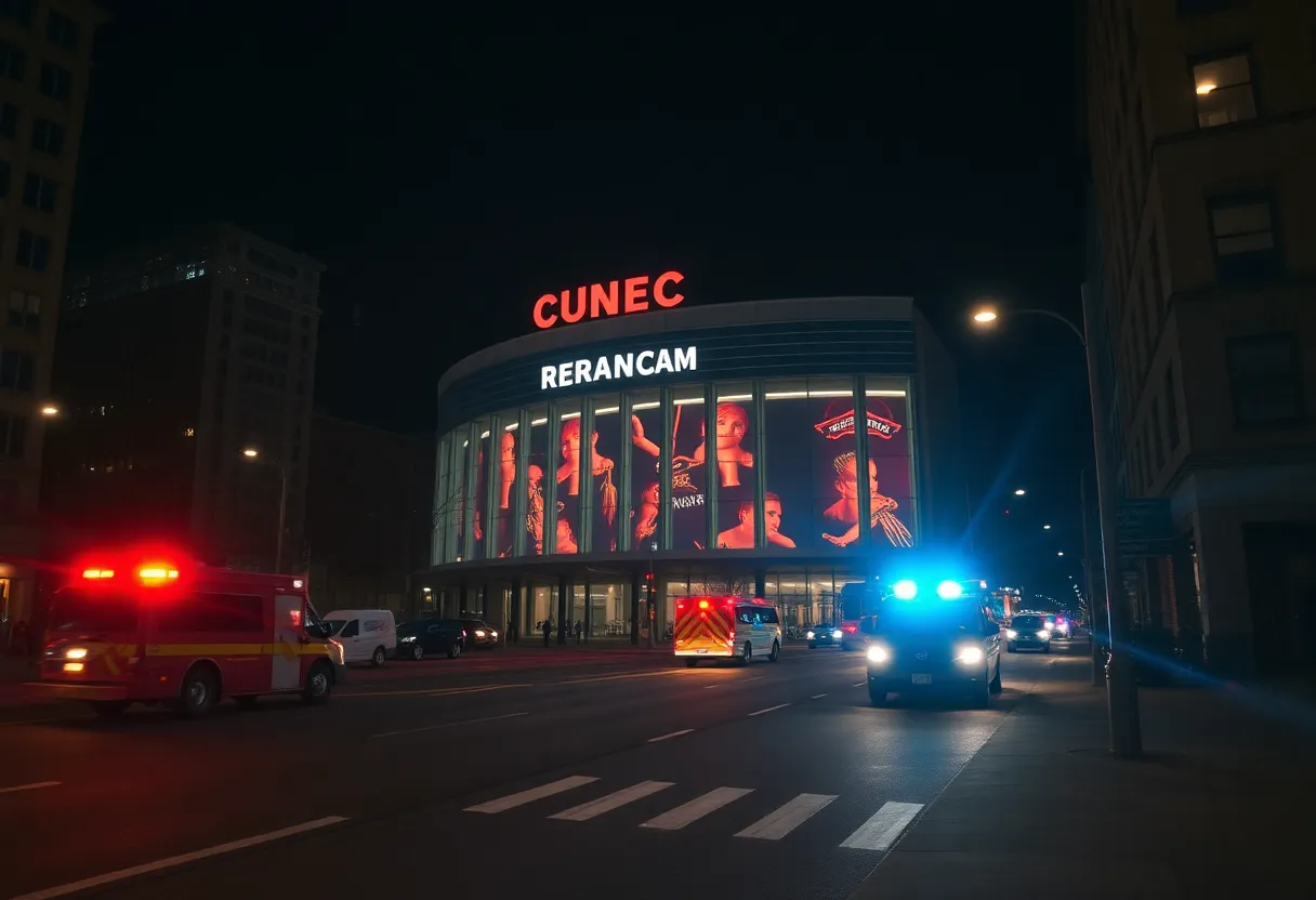 Emergency response at a shooting scene outside Bridgestone Arena in Nashville