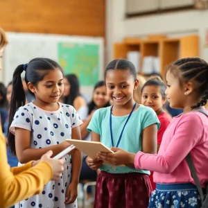 Young girls participating in a youth mentorship program event in Nashville.