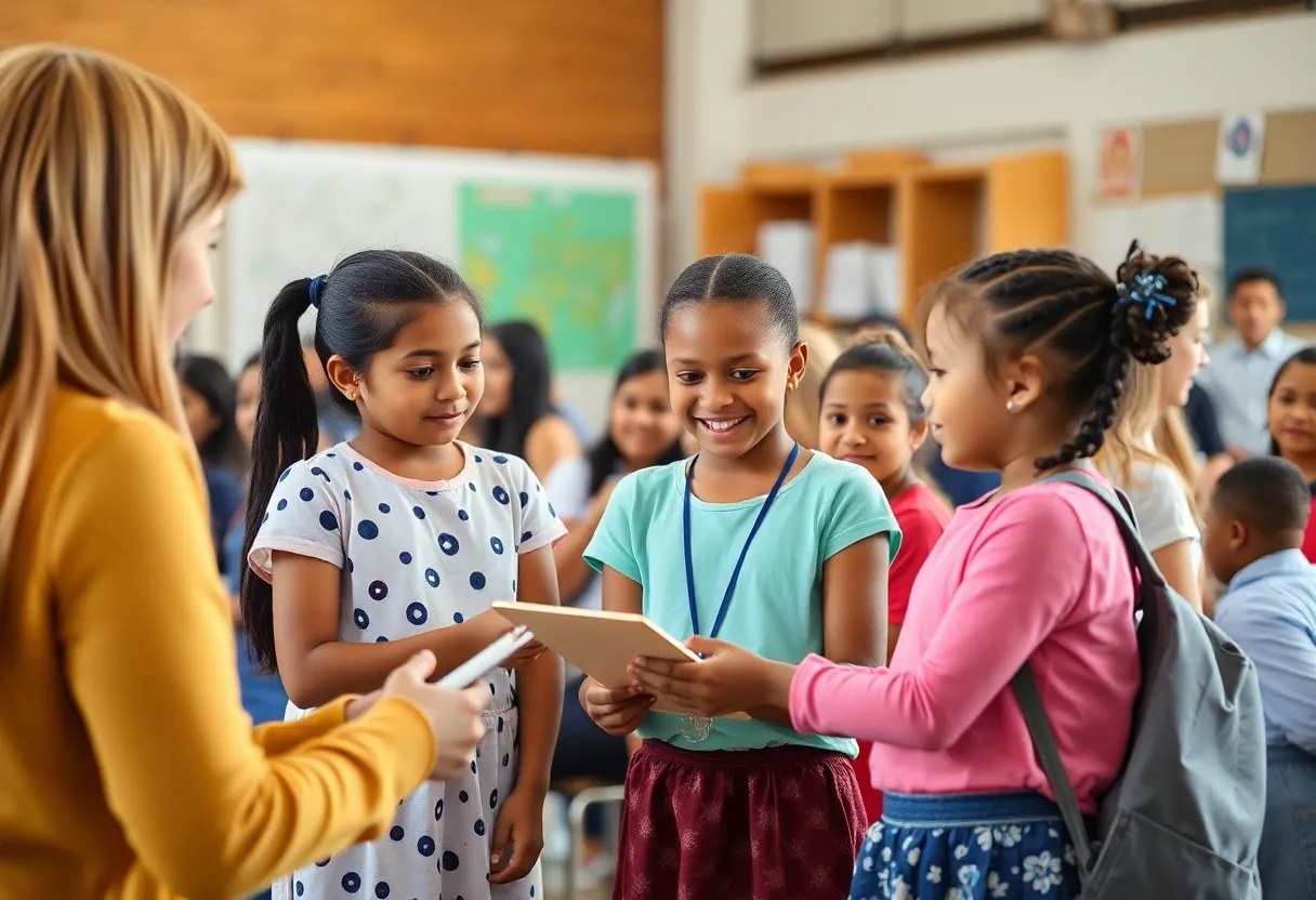 Young girls participating in a youth mentorship program event in Nashville.