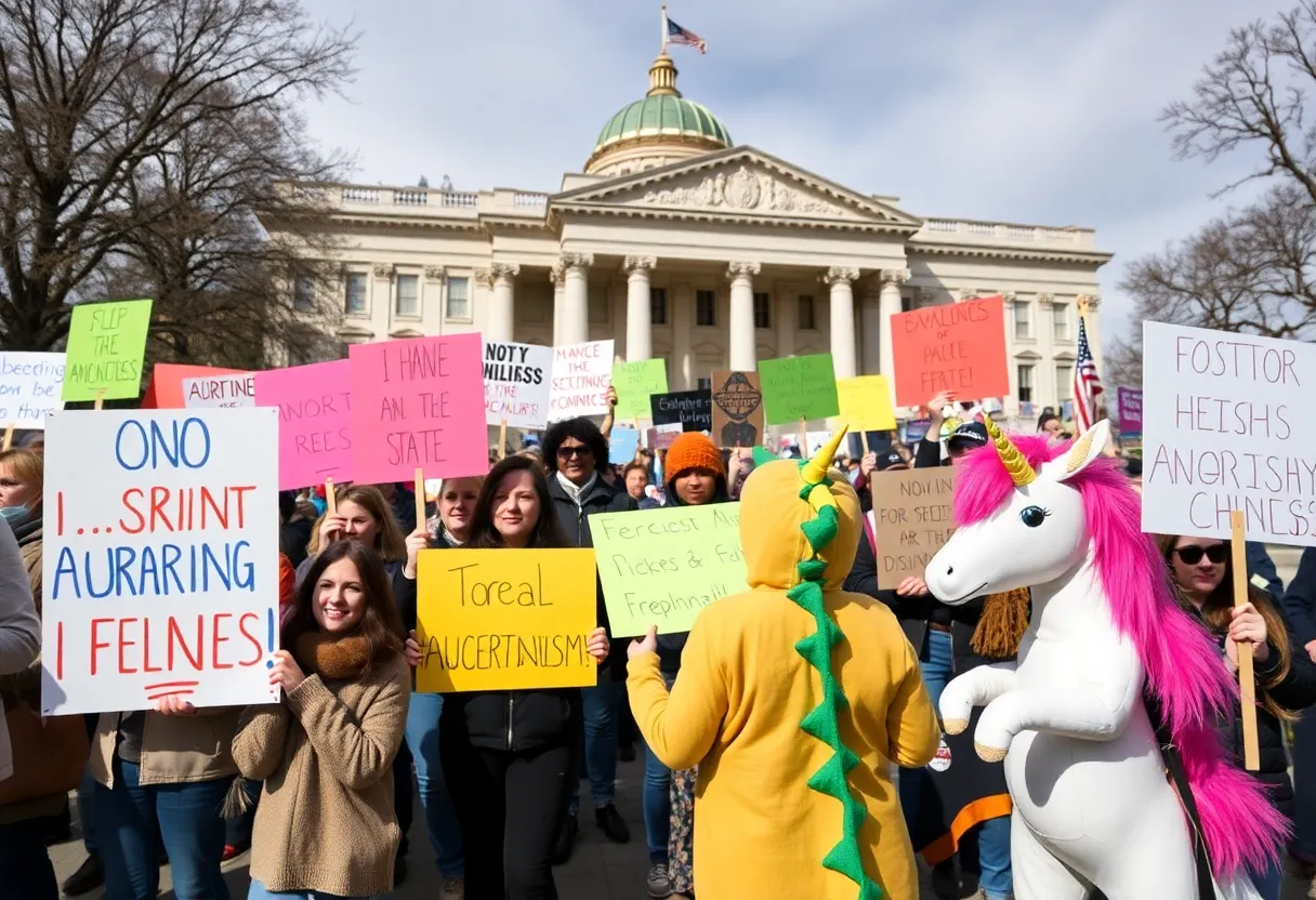 Huge crowd gathered during the No Kings Day protest at Tennessee State Capitol