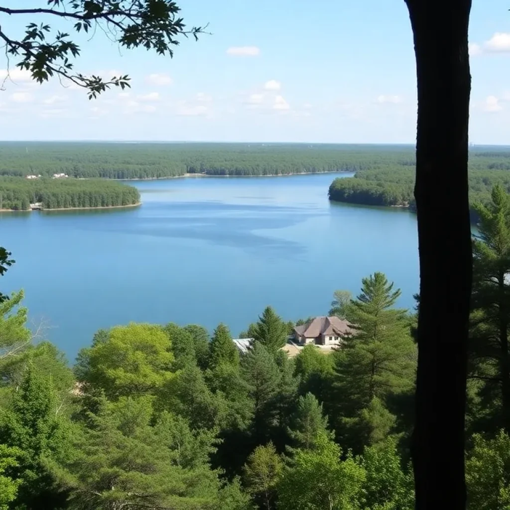 Scenic view of Percy Priest Lake and Smith Springs Recreation Area