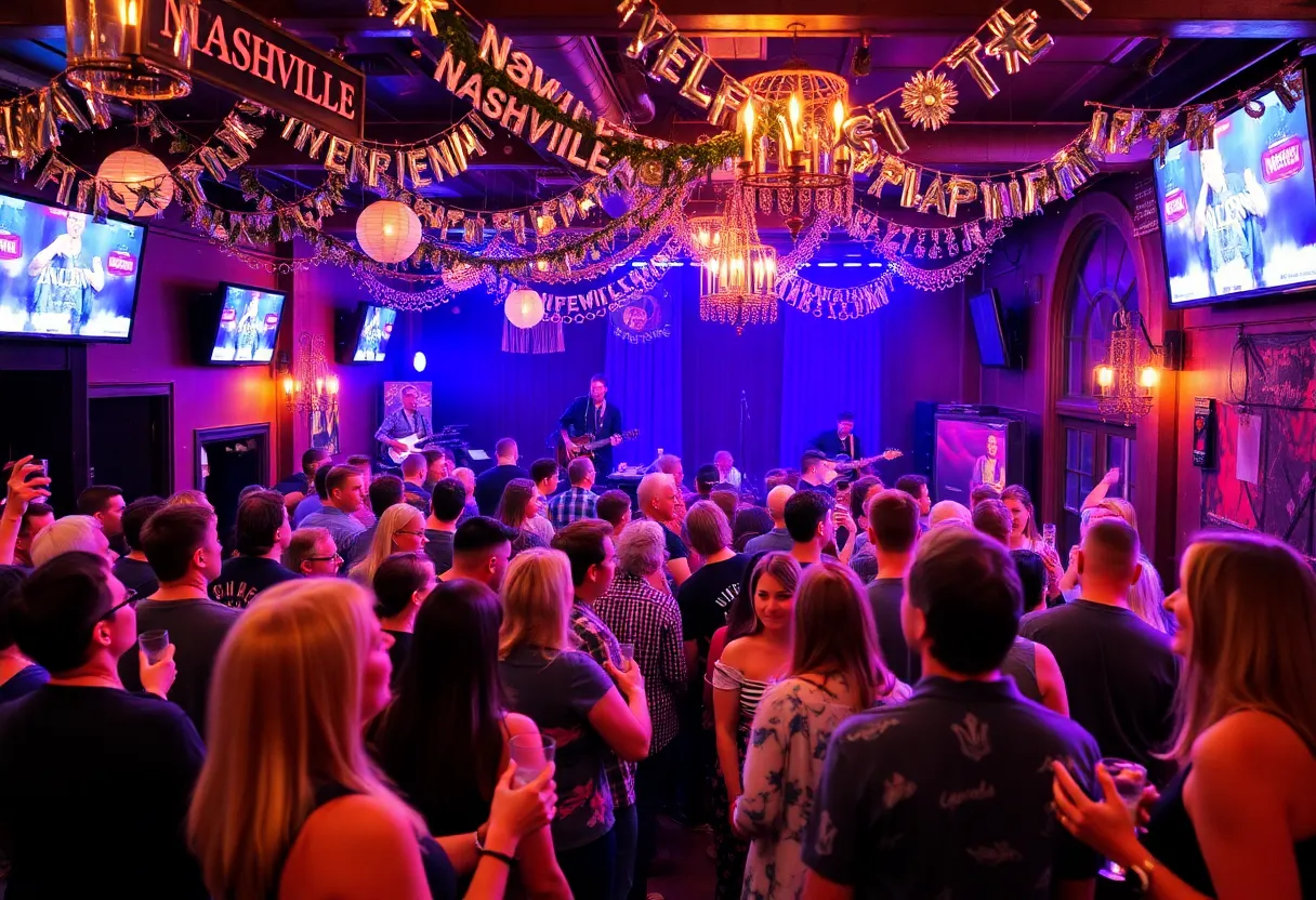 Fans celebrating Taylor Swift's album release in Nashville