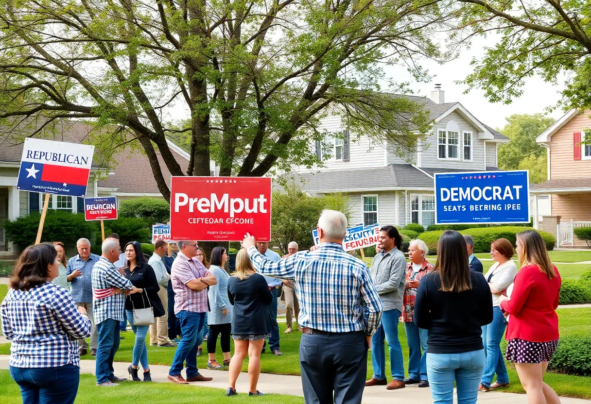 Political campaign scene in Nashville, Tennessee