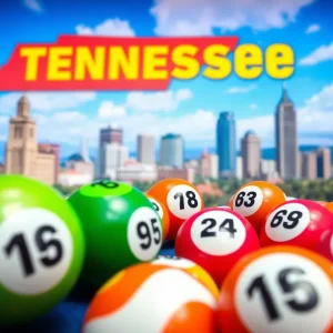 Tennessee Lottery drawing with winning numbers displayed