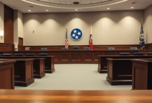 Interior view of the Tennessee Supreme Court courtroom