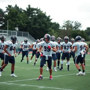 Tennessee Titans players practicing at Ascension Saint Thomas Sports Park