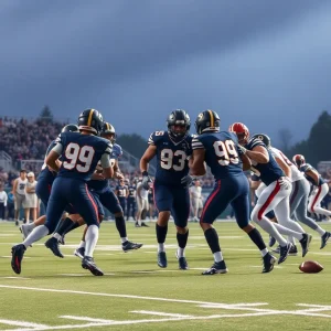 Football action between Tennessee Titans and New England Patriots