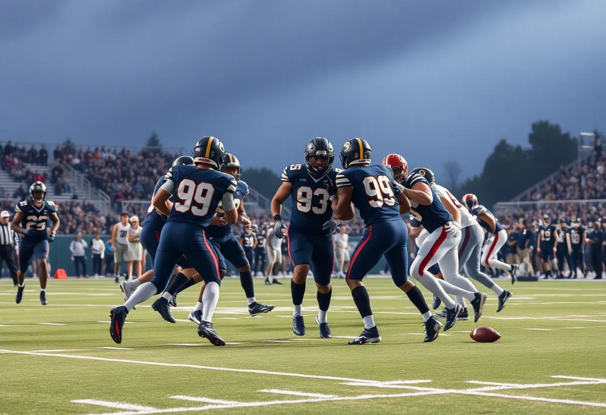 Football action between Tennessee Titans and New England Patriots