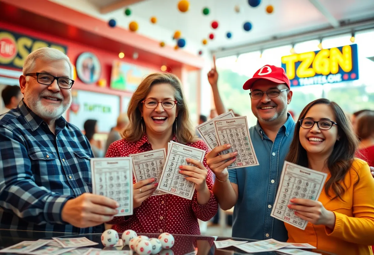 A collection of Tennessee Lottery tickets with winning numbers