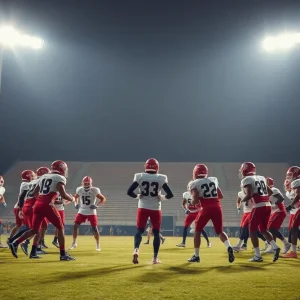Tennessee Titans players practicing at Ascension Saint Thomas Sports Park