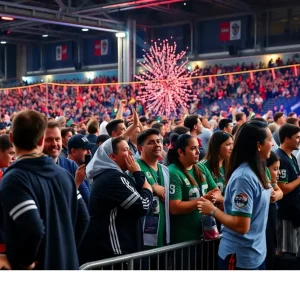 Fans enjoying the Titans Road Rally at Ole Red Las Vegas.
