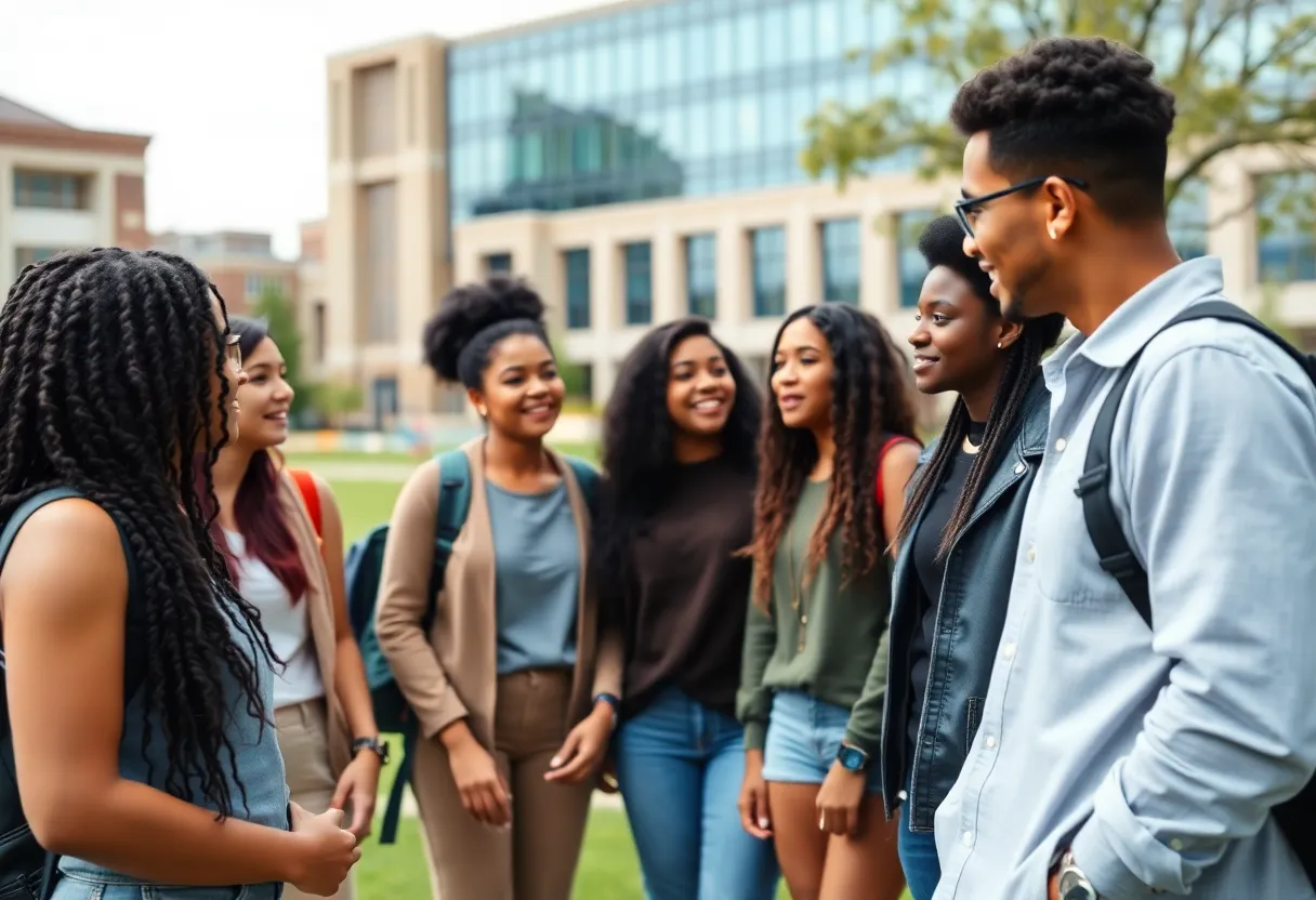 Diverse students engaging in a discussion at Vanderbilt University