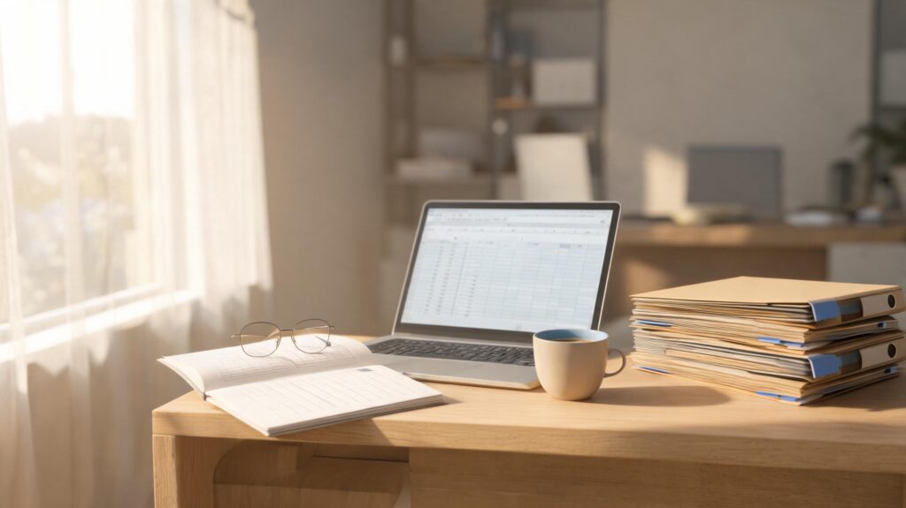 Payroll and tax compliance workspace illustrating multi-state employment processing for Nashville-area organizations