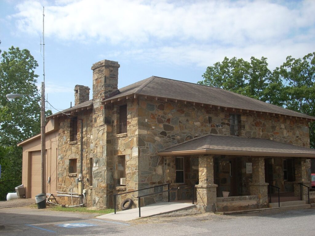 Historic stone county jail building