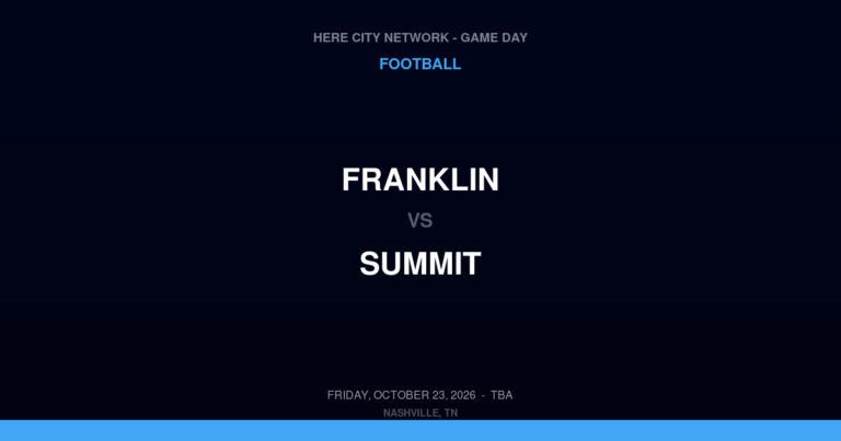 Franklin vs. Summit — Football Game Day — Spring Hill, TN — Oct 23, 2026