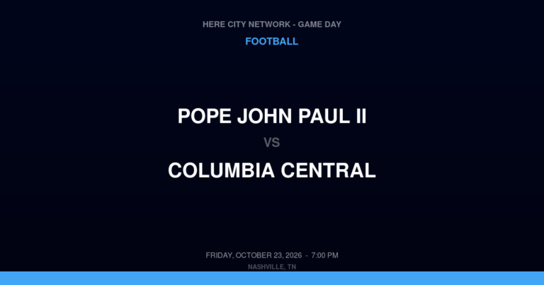Pope John Paul II 30, Columbia Central 42